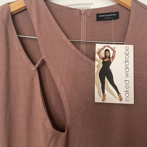 Naked Wardrobe Caramel Jumpsuit New With Tags XL Extra Large